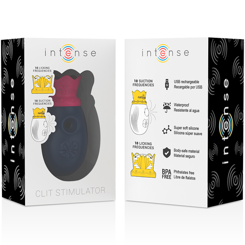 INTENSE - KLITORIS-STIMULATOR 10 MODI FÜR STIMULIERENDE WELLEN UND LECKEN - BLAU