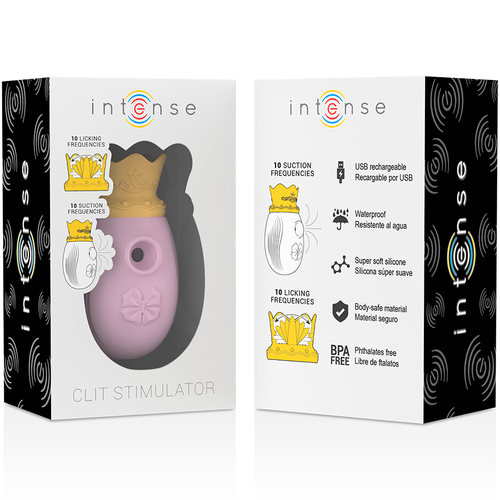 INTENSE - KLITORISSTIMULATOR 10 STIMULIERENDE WELLEN- UND LECKMODI - ROSA