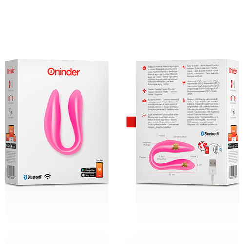 ONINDER - LISBOA G-SPOT & CLITORAL STIMULATOR PINK - FREE APP