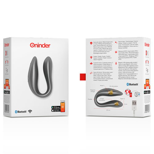 ONINDER - LISBOA G-SPOT & CLITORAL STIMULATOR BLACK - FREE APP