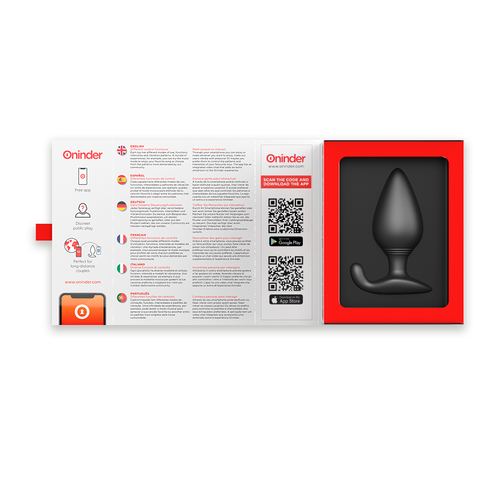 ONINDER - RIO VIBRATING ANAL PLUG BLACK - FREE APP