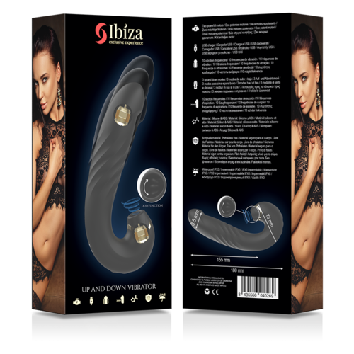 IBIZA - CLIP UP & DOWN + VIBRATOR + KLITORIS STIMULIERENDE WELLEN