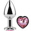 SECRETPLAY - BUTT PLUG AUS METALL FUCHSIA HERZ KLEINE GRÖSSE 7 CM