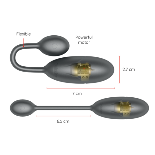 ONINDER - DENVER VIBRATING EGG BLACK 7 X 2.7 CM FREE APP