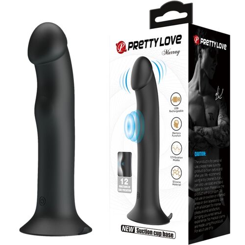PRETTY LOVE - VIBRATEUR MURRAY ET ONDES STIMULANTES CLITORIDIENNES NOIR