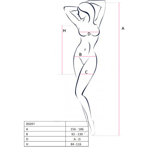 PASSION - BS097 BODYSTOCKING BIANCO TAGLIA UNICA