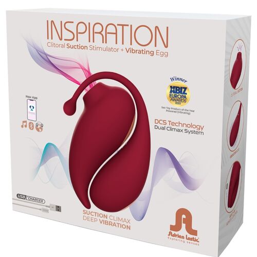 ADRIEN LASTIC - ONDE STIMOLANTI PER IL CLITORIDE DI ISPIRAZIONE + UOVO VIBRANTE ROSSO - APP GRATUITA