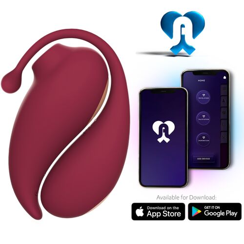 ADRIEN LASTIC - ONDE STIMOLANTI PER IL CLITORIDE DI ISPIRAZIONE + UOVO VIBRANTE ROSSO - APP GRATUITA