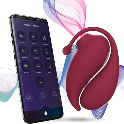 ADRIEN LASTIC - ONDE STIMOLANTI PER IL CLITORIDE DI ISPIRAZIONE + UOVO VIBRANTE ROSSO - APP GRATUITA