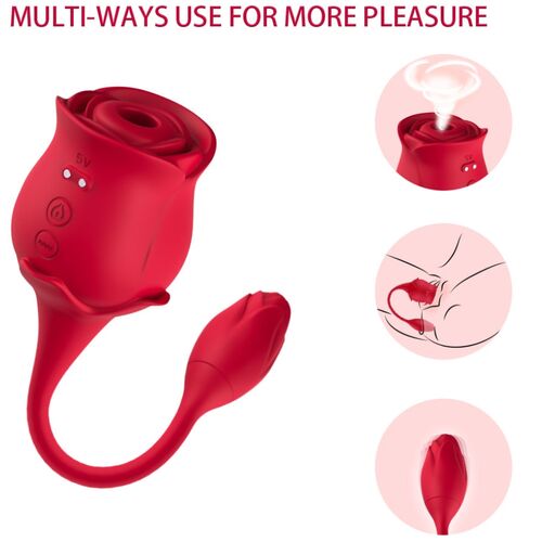 ARMONY - ROSA KLITORIS STIMULIERENDE WELLEN & VIBRATOR 10 MODI ROT