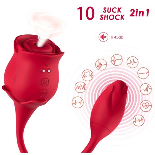 ARMONY - ROSA KLITORIS STIMULIERENDE WELLEN & VIBRATOR 10 MODI ROT