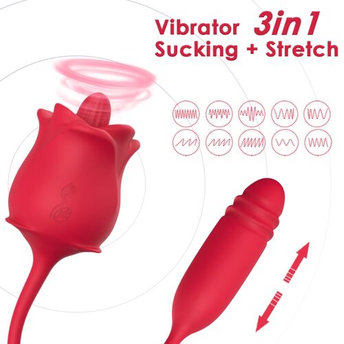 ARMONY - 3 IN 1 PINK, STIMULATOR, STIMULIERENDE WELLEN UND UP&DOWN MIT ROTEM SCHWANZ
