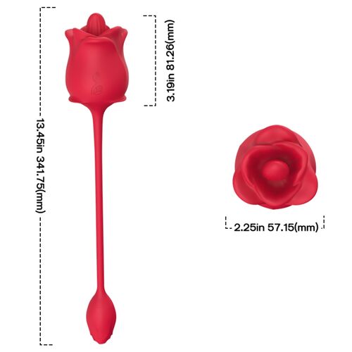 ARMONY - STIMOLATORE ROSA 2 IN 1 ONDE E VIBRATORE 10 MODALITÀ CON CODA ROSSA