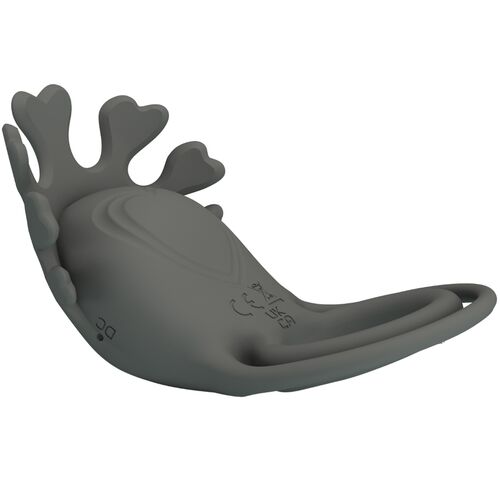 PRETTY LOVE - RUBEN DOPPIO ANELLO VIBRANTE CON STIMOLATORE GRIGIO
