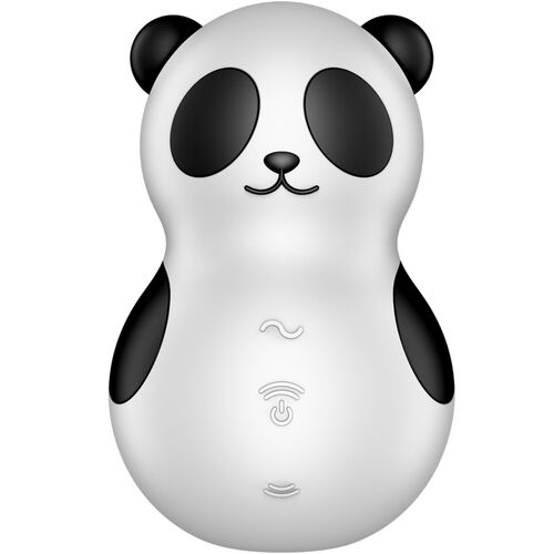 SATISFYER TESTER POCKET PANDA STIMOLATORE E VIBRATORE IN BIANCO E NERO (NON IN VENDITA)