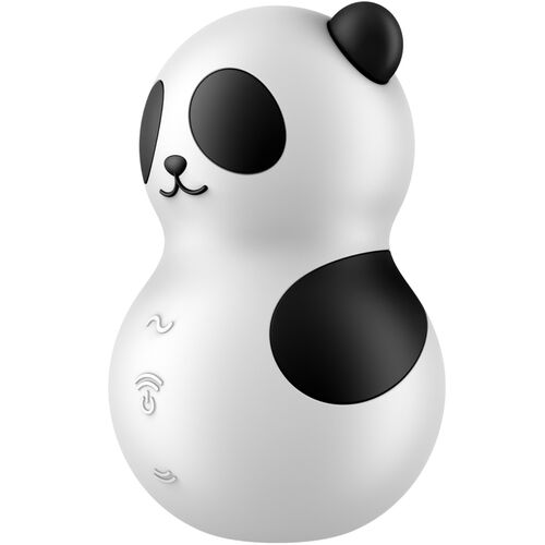 SATISFYER TESTER POCKET PANDA STIMOLATORE E VIBRATORE IN BIANCO E NERO (NON IN VENDITA)