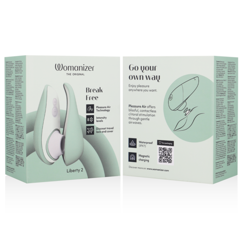 WOMANIZER - LIBERTY 2 STIMULATEUR DE CLITORIS ET ONDES STIMULANTES VERT CLAIR