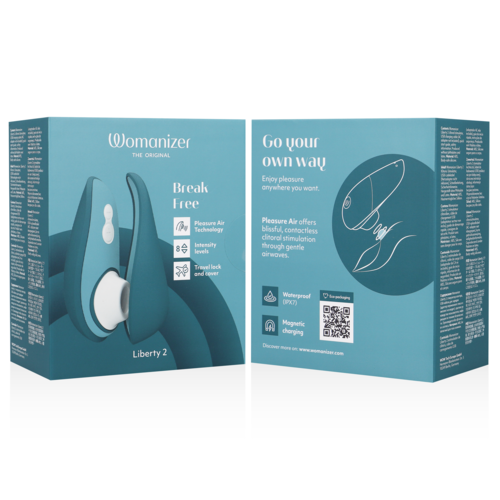 WOMANIZER - LIBERTY 2 STIMULATOR & CLITORIS STIMULATING WAVES BLUE