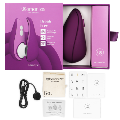 WOMANIZER - LIBERTY 2 STIMULATOR & VIOLET CLITORAL STIMULATING WAVES