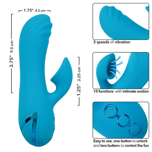 CALEXOTICS - SUNSET BEACH SEDUCER VIBRATOR & STIMULATOR 10 FUNKTIONEN BLAU