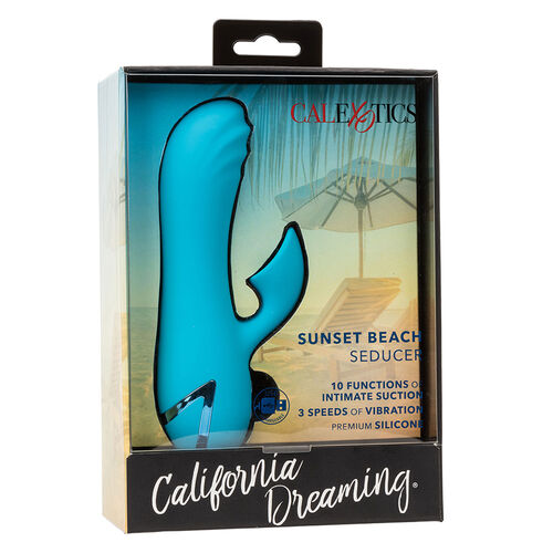 CALEXOTICS - SUNSET BEACH SEDUCER VIBRATOR & STIMULATOR 10 FUNKTIONEN BLAU