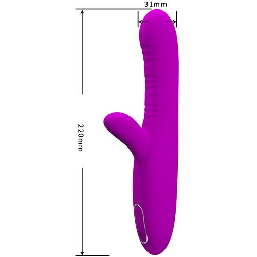PRETTY LOVE - ANGELIQUE VIBRATORE MULTIFUNZIONE + STIMOLATORE CLITORIDE VIOLA