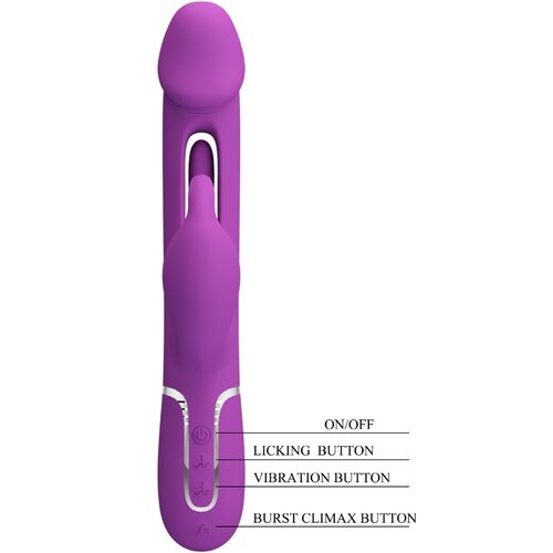 PRETTY LOVE - KAMPAS 3 IN 1 MULTIFUNZIONE VIBRATORE CONIGLIO VIOLA