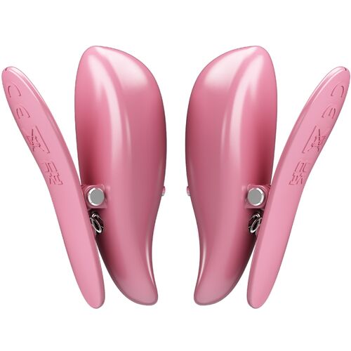 PRETTY LOVE - MORSETTI PER CAPEZZOLI CAILEY 10 VIBRAZIONI TELECOMANDO ROSA