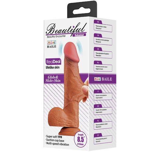 BAILE - BAHAMUT VIBRATORE REALISTICO 21,8 CM CARNE TELECOMANDO