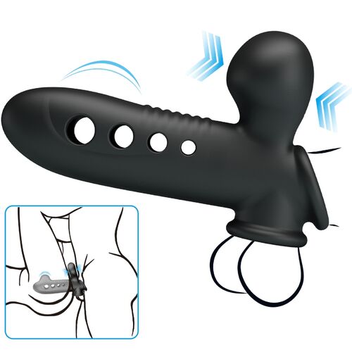PRETTY LOVE - MANICOTTO PER PENE CRANE CON AIRBAG NERO