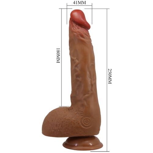 BAILE - BELLISSIMO WILKS 5 IMPOSTAZIONI VIBRATORE REALISTICO 25 CM MULATO